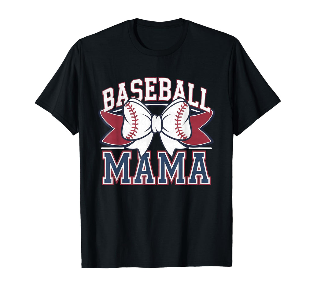 Baseball Mama Coquette Bow Game T-Shirt - Casual Everyday Wear Men Women - T-Shirt, Sweatshirt, Hoodie