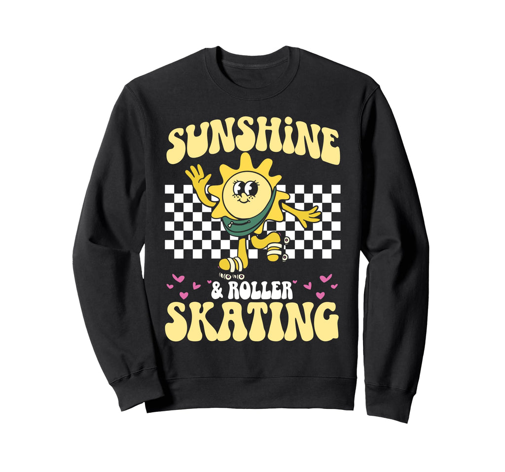 Roller Skating Skate 1970S Sunshine Sweatshirt - Trendy Graphic Men Women - T-Shirt, Sweatshirt, Hoodie