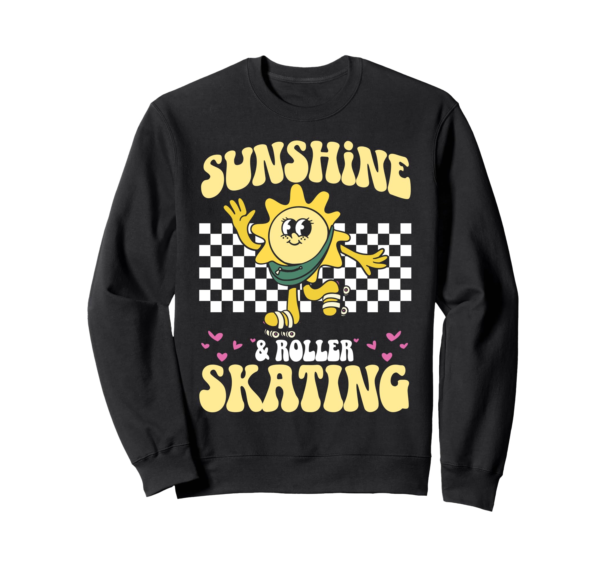 Roller Skating Skate 1970S Sunshine Sweatshirt - Trendy Graphic Men Women - T-Shirt, Sweatshirt, Hoodie