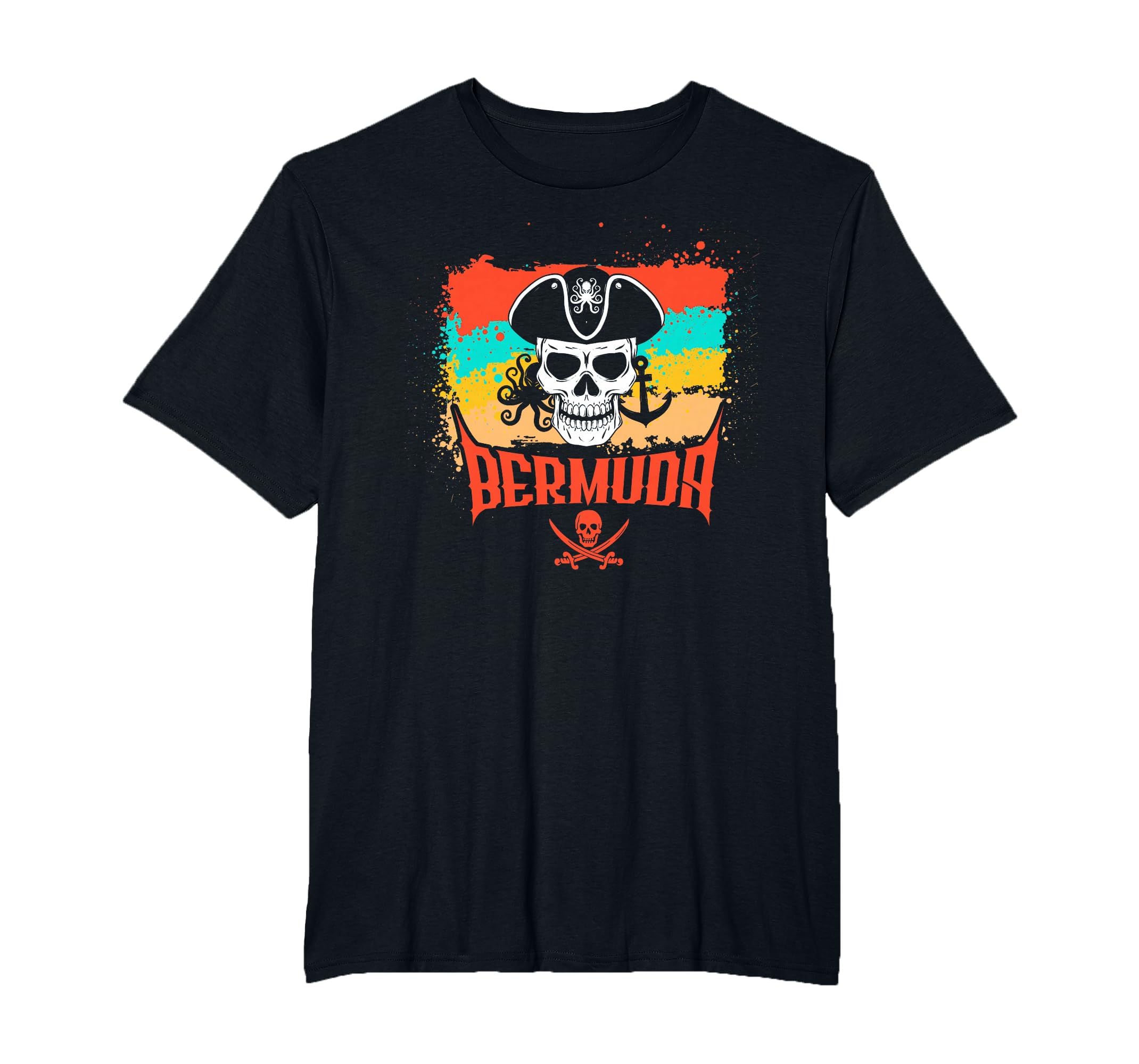 Pirate Bermuda Vacation Distressed T-Shirt - Fun Novelty Design Unisex - T-Shirt, Sweatshirt, Hoodie