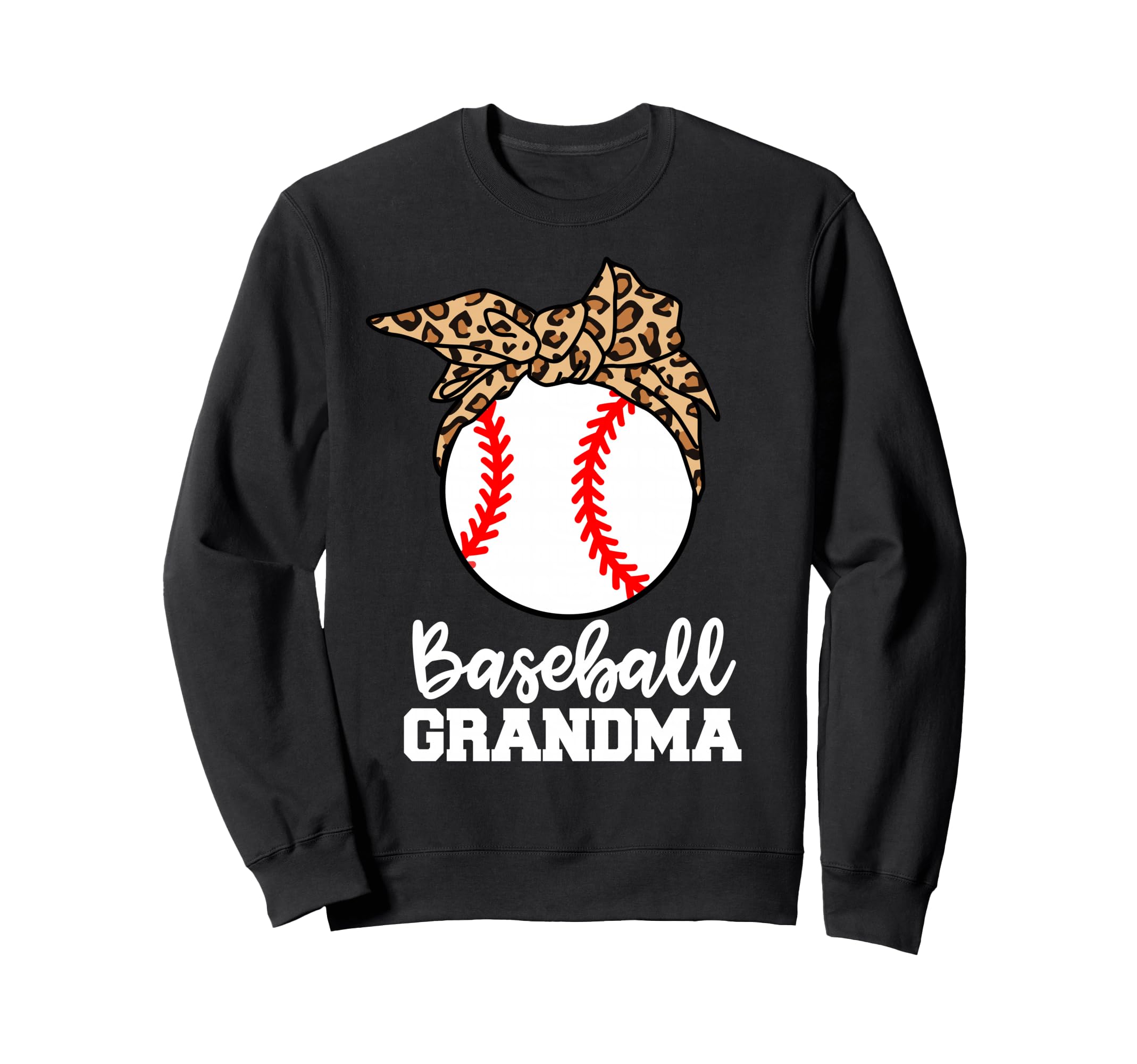 Baseball Grandma Funny Leopard Grandma Sweatshirt - Graphic Print Unisex - T-Shirt, Sweatshirt, Hoodie