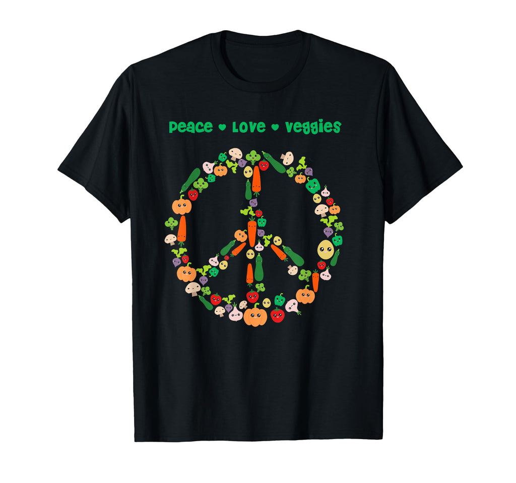 Kawaii Vegetables Peace Sign Funny Gift T-Shirt - Novelty Apparel Unisex - T-Shirt, Sweatshirt, Hoodie