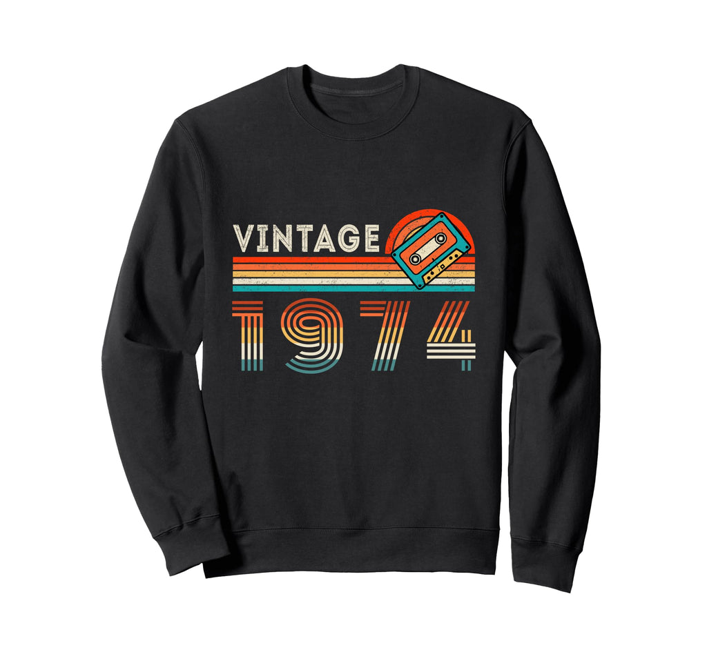 1974 Birthday Cassette Tape 52 Sweatshirt - Streetwear Style for Adults - T-Shirt, Sweatshirt, Hoodie