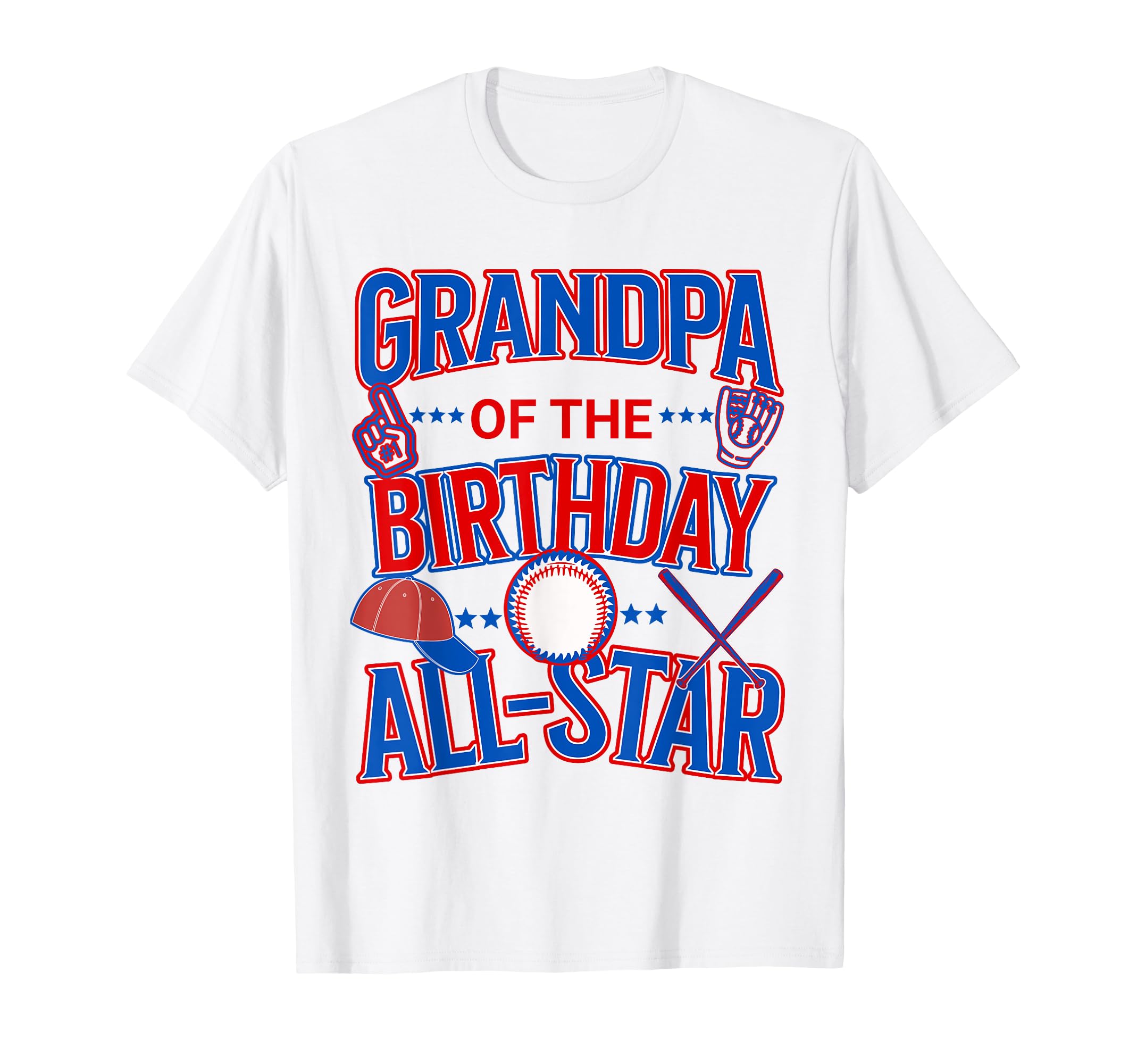 Grandpa All Star Birthday Baseball T-Shirt - Custom Art Print Unisex - T-Shirt, Sweatshirt, Hoodie
