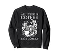 Photographer Coffee Camera Flowers Sweatshirt - Aesthetic Graphic Unisex - T-Shirt, Sweatshirt, Hoodie