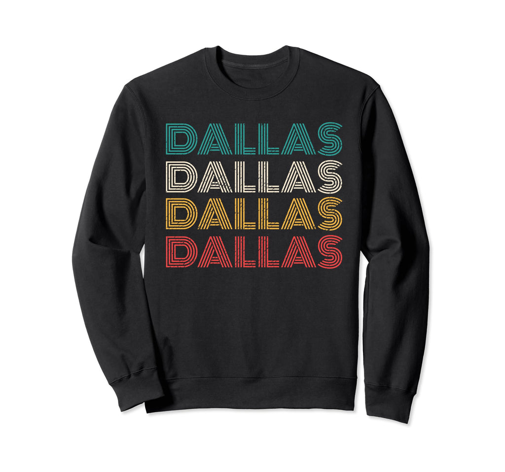 Dallas Texas 80S Distressed Sweatshirt - Custom Art Print for Adults - T-Shirt, Sweatshirt, Hoodie