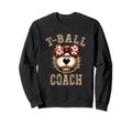 T Ball Coach Ball Bow Baseball Teen Sweatshirt - Custom Art Print Men Women - T-Shirt, Sweatshirt, Hoodie