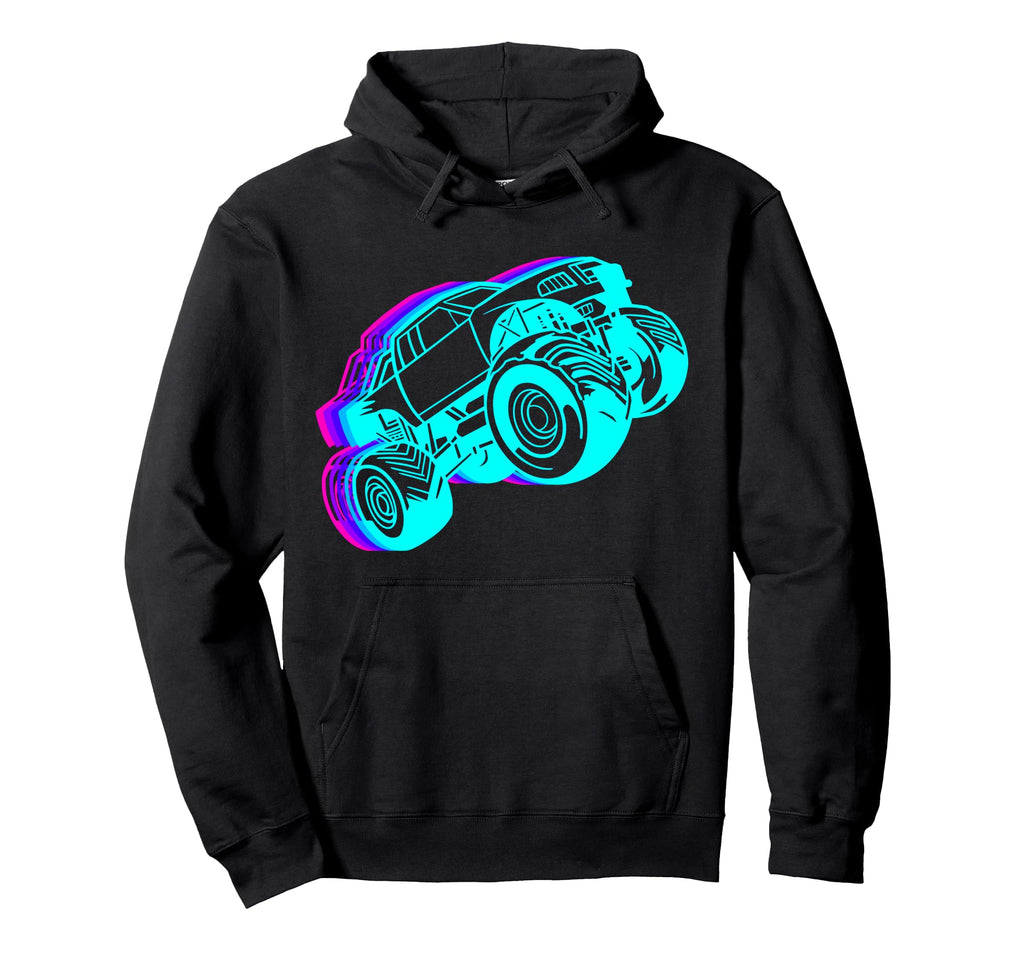 Monster Truck Offroad Vaporwave Hoodie - Streetwear Style Unisex - T-Shirt, Sweatshirt, Hoodie