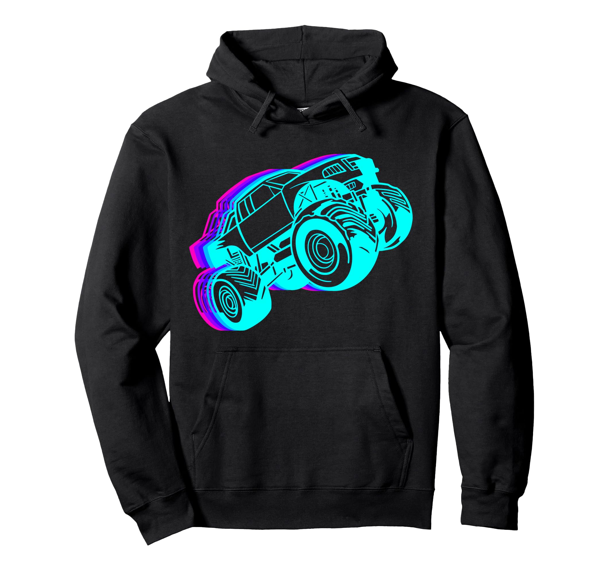 Monster Truck Offroad Vaporwave Hoodie - Streetwear Style Unisex - T-Shirt, Sweatshirt, Hoodie