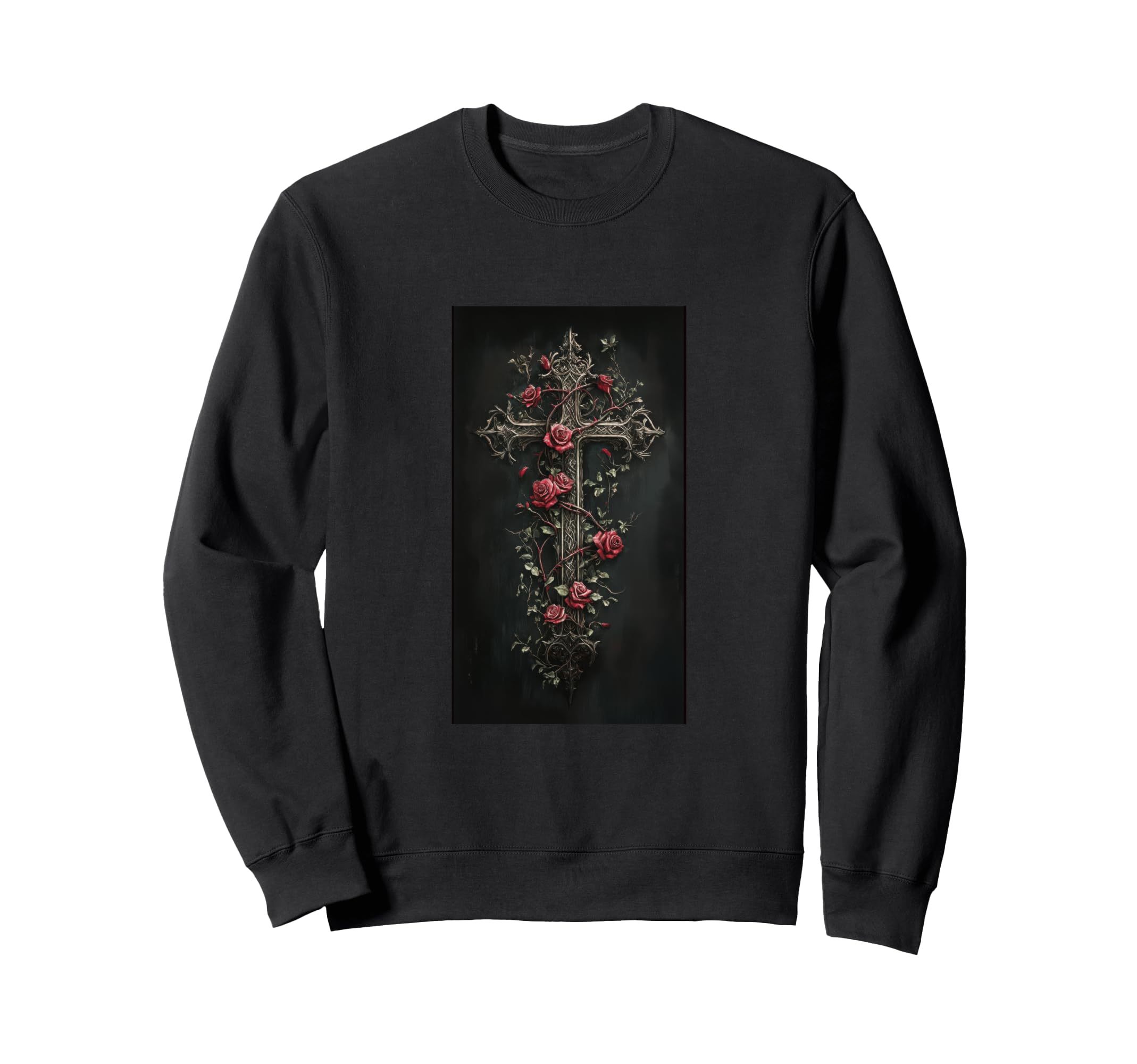 Gothic Cross Grunge Aesthetic Y2K Sweatshirt - Minimalist Print Men Women - T-Shirt, Sweatshirt, Hoodie