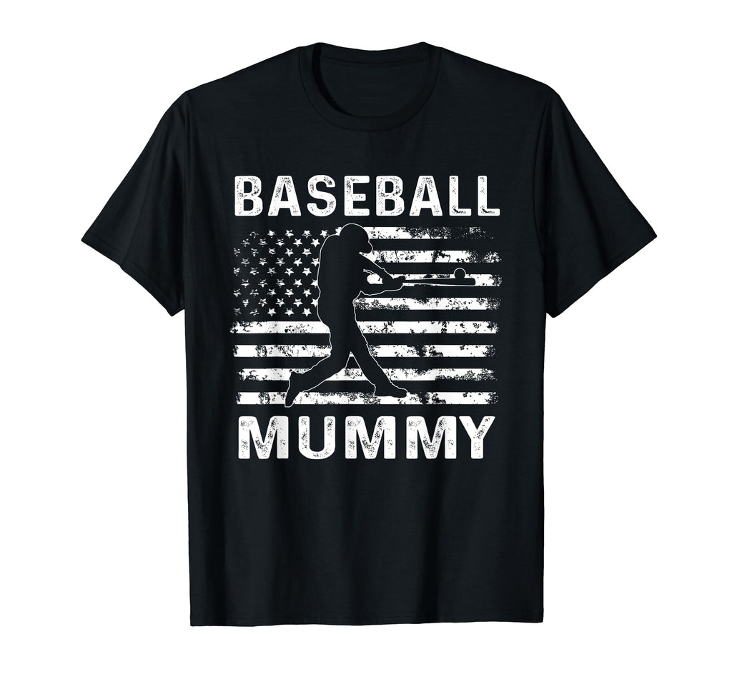 Baseball Mummy Mom Usa Flag 4Th July T-Shirt - Minimalist Print for Adults - T-Shirt, Sweatshirt, Hoodie