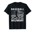 Baseball Mummy Mom Usa Flag 4Th July T-Shirt - Minimalist Print for Adults - T-Shirt, Sweatshirt, Hoodie