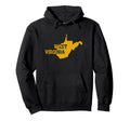 West Virginia State Map Typography Hoodie - Custom Art Print for Adults - T-Shirt, Sweatshirt, Hoodie