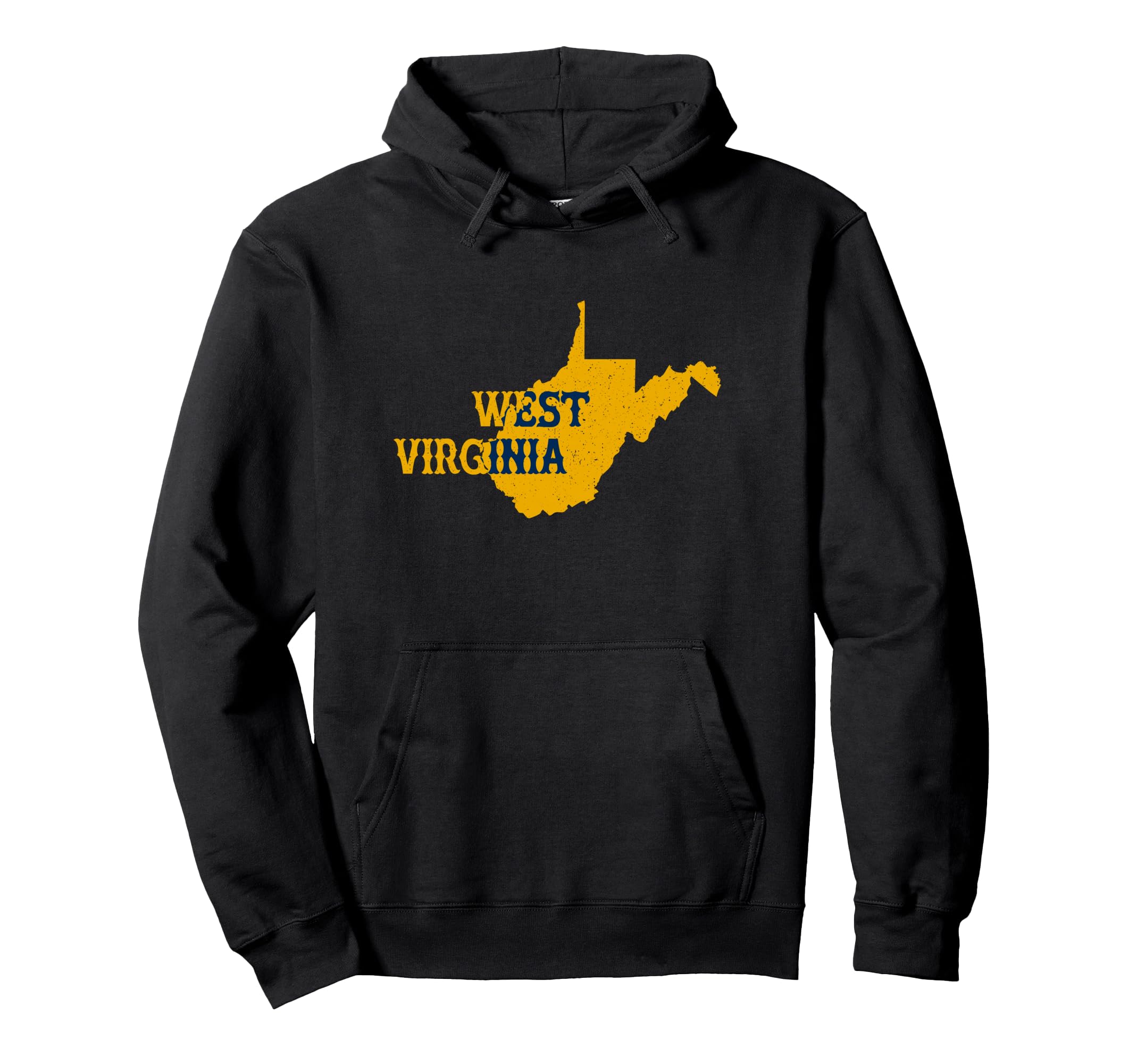 West Virginia State Map Typography Hoodie - Custom Art Print for Adults - T-Shirt, Sweatshirt, Hoodie