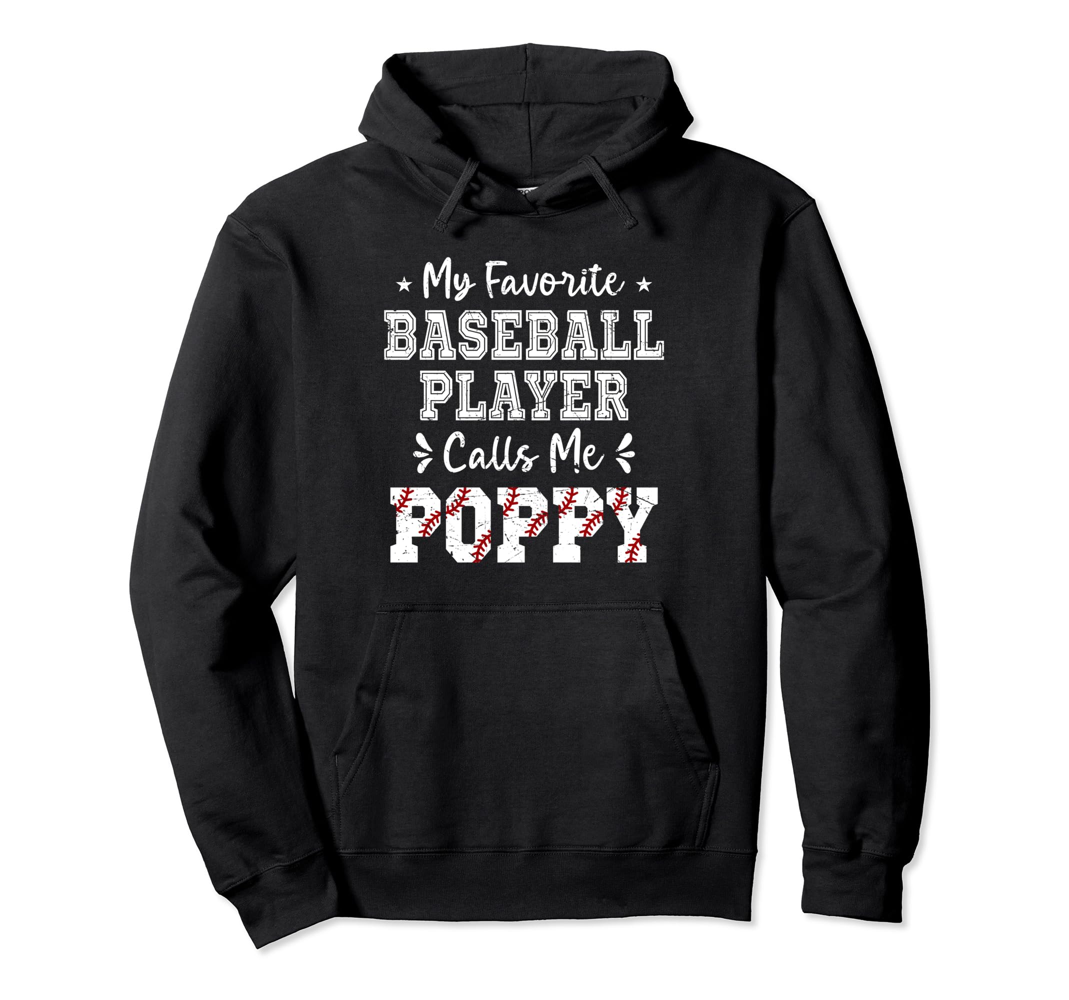 Baseball Poppy My Favorite Baseball Player Hoodie - Unique Graphic Unisex - T-Shirt, Sweatshirt, Hoodie