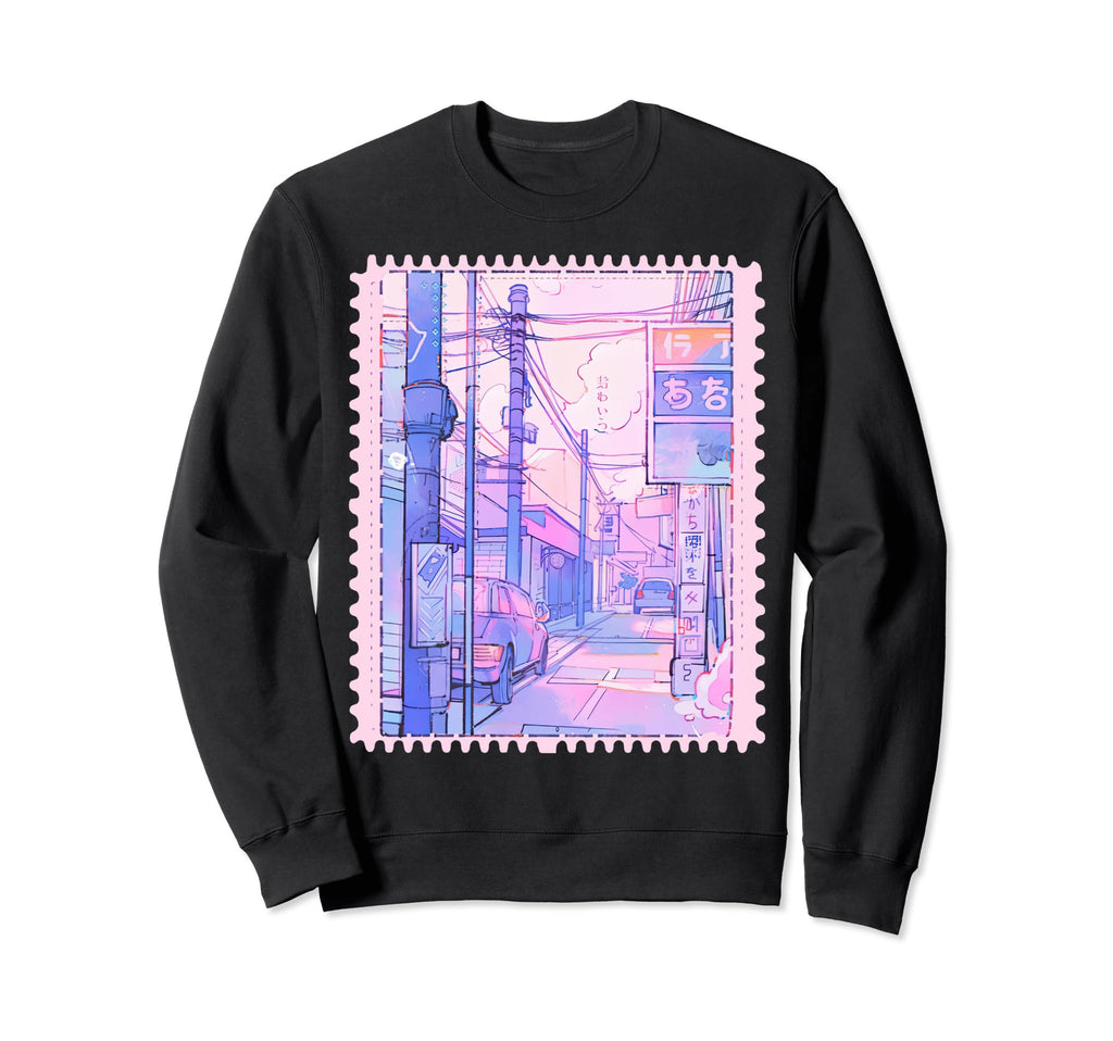 Japanese City Pop Y2K Kawaii Pastel Sweatshirt - Unique Graphic Unisex - T-Shirt, Sweatshirt, Hoodie