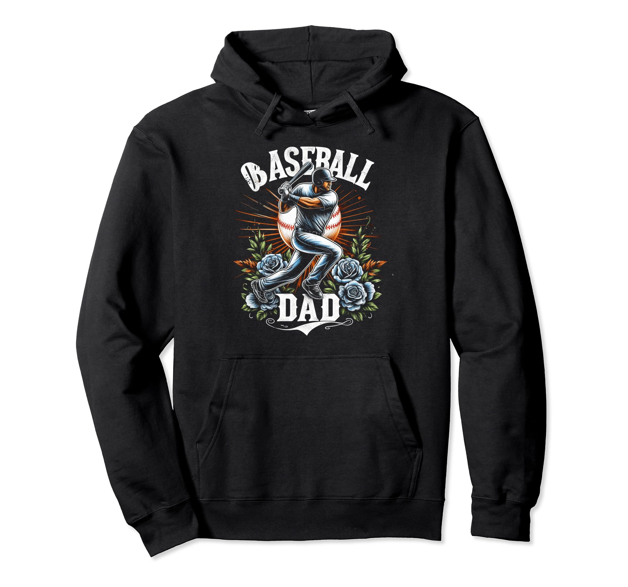 Baseball Dad Fathers Day Hoodie - Casual Everyday Wear Unisex - T-Shirt, Sweatshirt, Hoodie