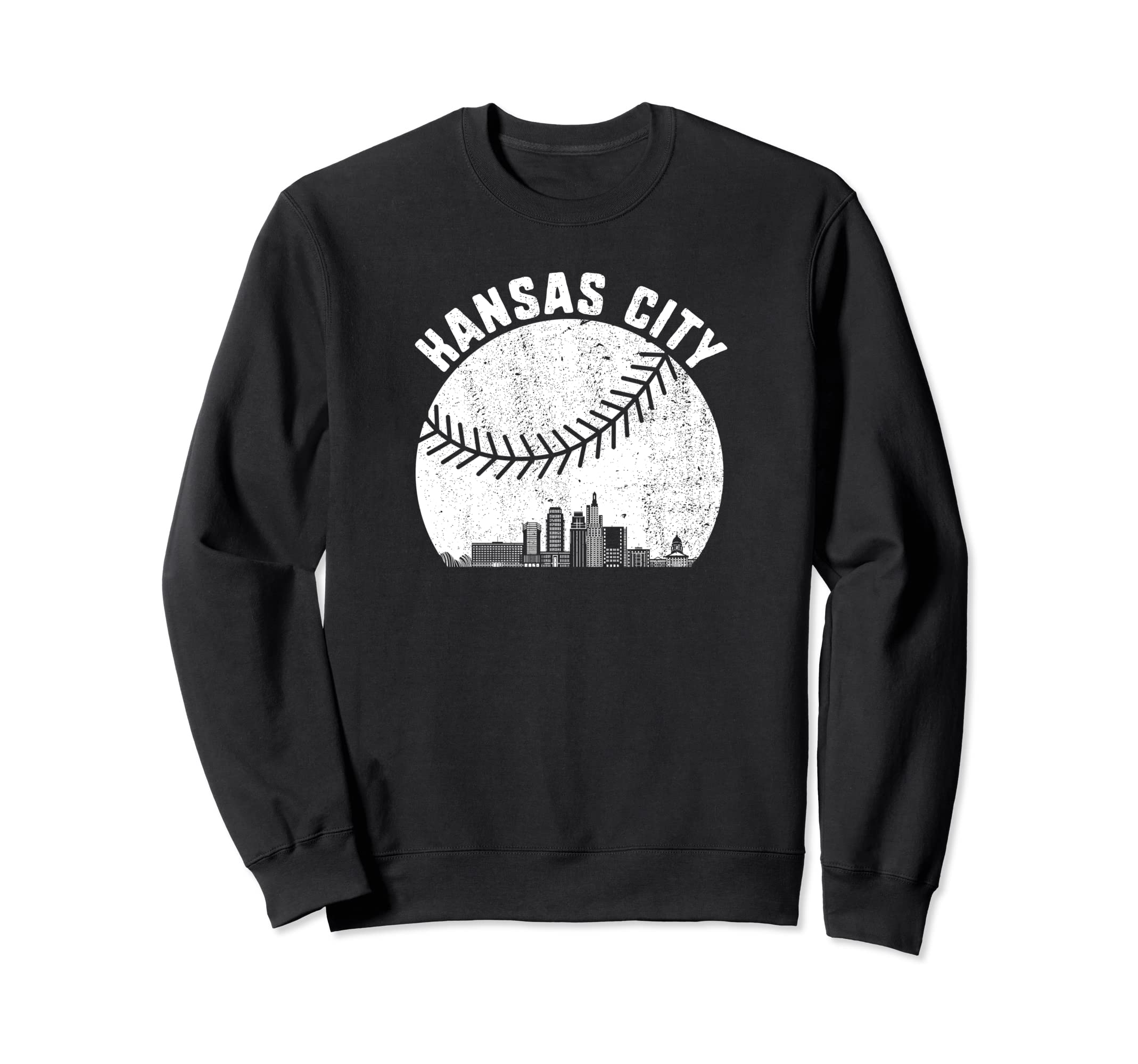 Kansas City Skyline Baseball Kansas Sweatshirt - Graphic Print Men Women - T-Shirt, Sweatshirt, Hoodie