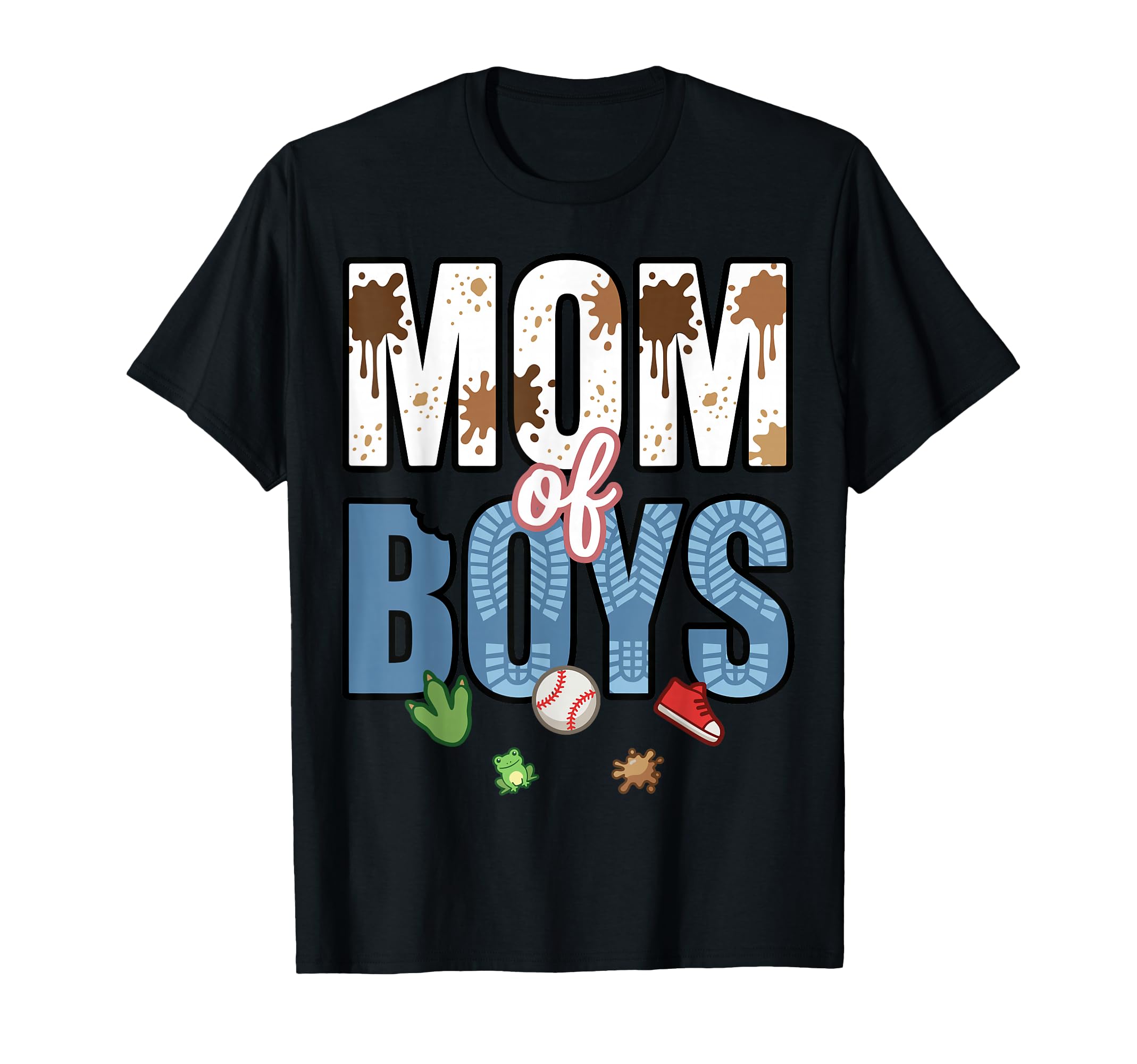 Mom Funny Muddy Baseball Frog T-Shirt - Minimalist Print for Adults - T-Shirt, Sweatshirt, Hoodie