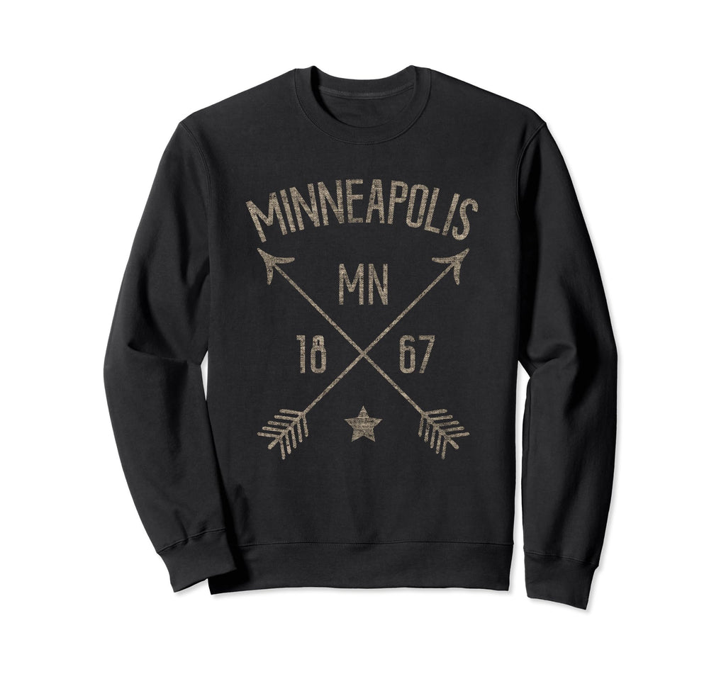 Minneapolis Minnesota Distressed Sweatshirt - Trendy Graphic Men Women - T-Shirt, Sweatshirt, Hoodie