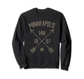 Minneapolis Minnesota Distressed Sweatshirt - Trendy Graphic Men Women - T-Shirt, Sweatshirt, Hoodie