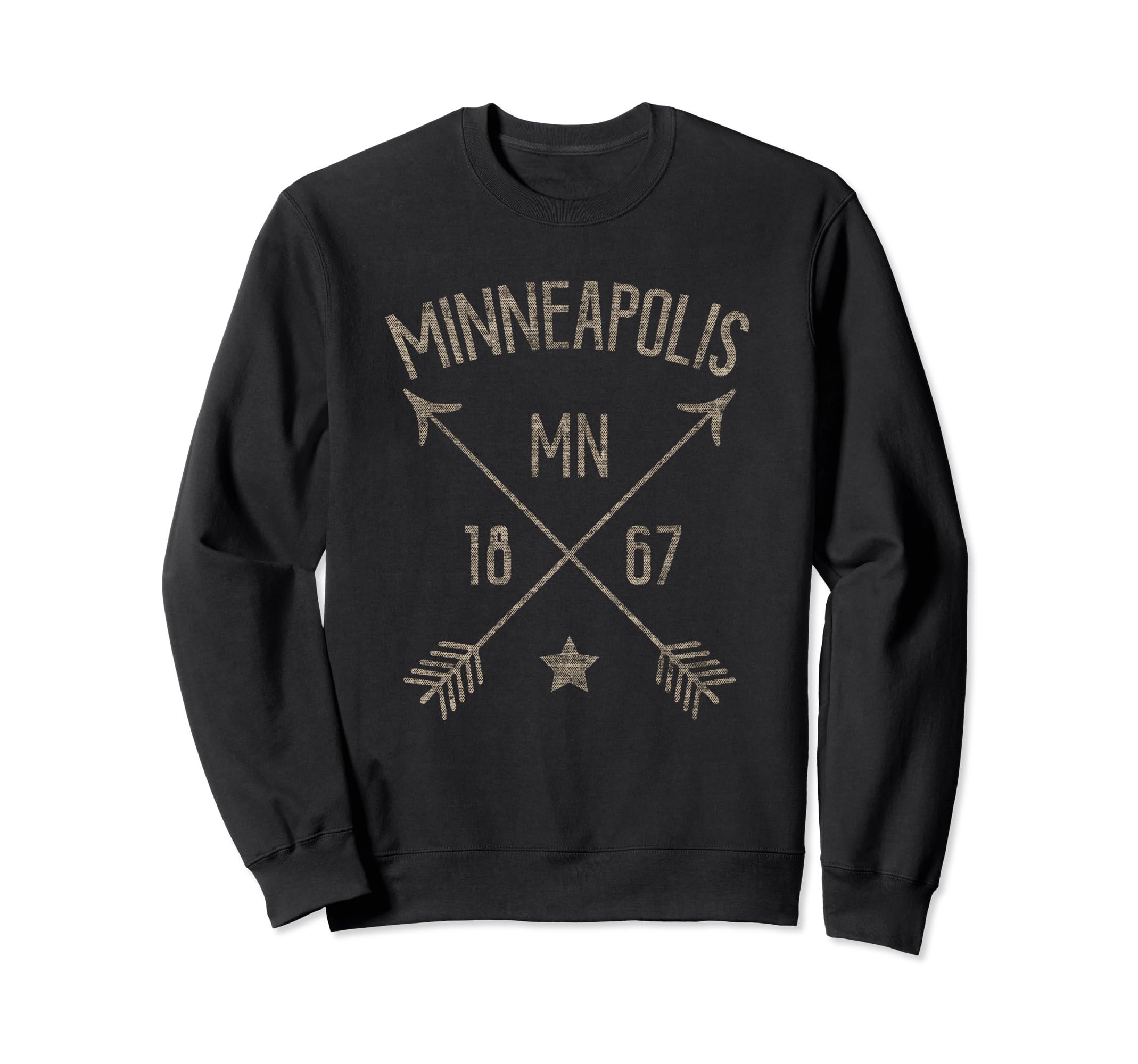 Minneapolis Minnesota Distressed Sweatshirt - Trendy Graphic Men Women - T-Shirt, Sweatshirt, Hoodie