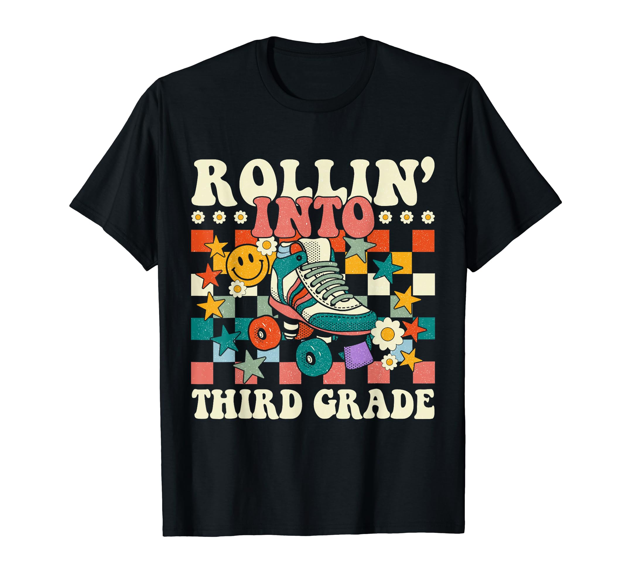 Rolling Into 3Rd Grade Back To T-Shirt - Fun Novelty Design for Adults - T-Shirt, Sweatshirt, Hoodie