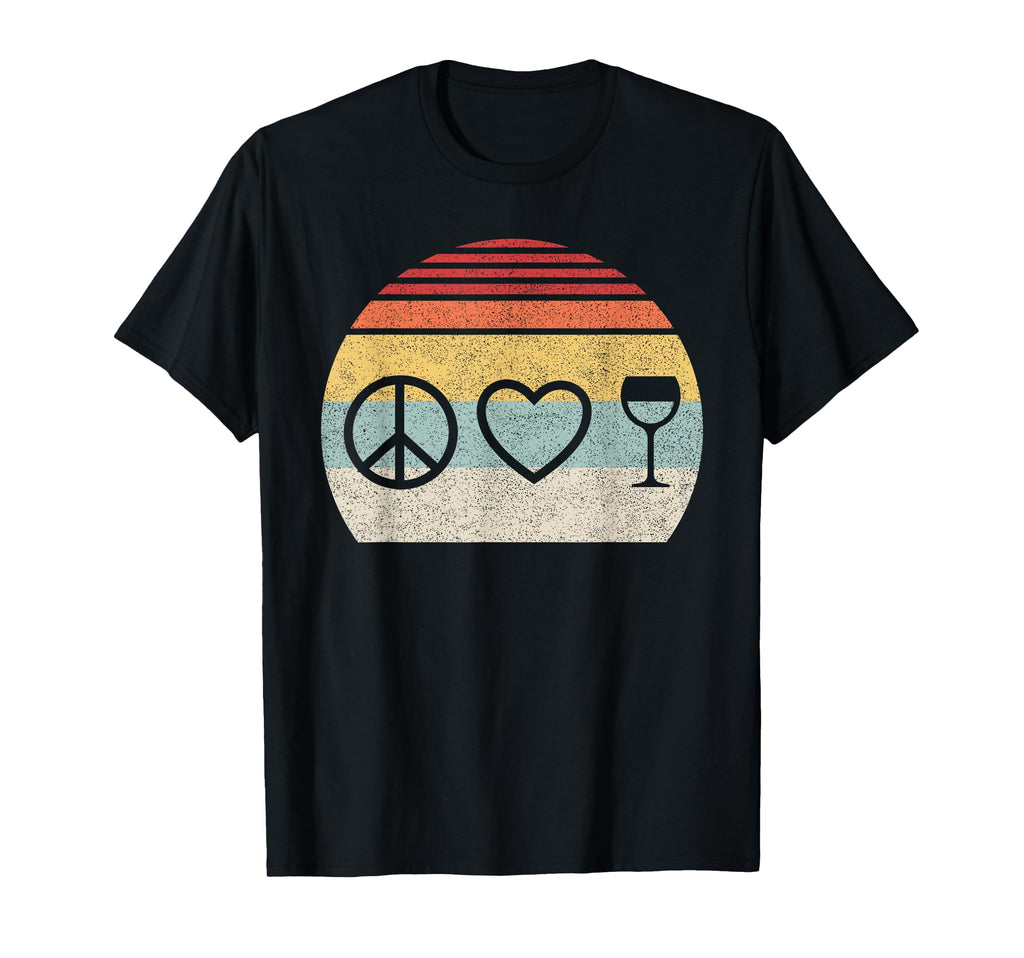 Peace Love Wine T-Shirt - Novelty Apparel Men Women - T-Shirt, Sweatshirt, Hoodie