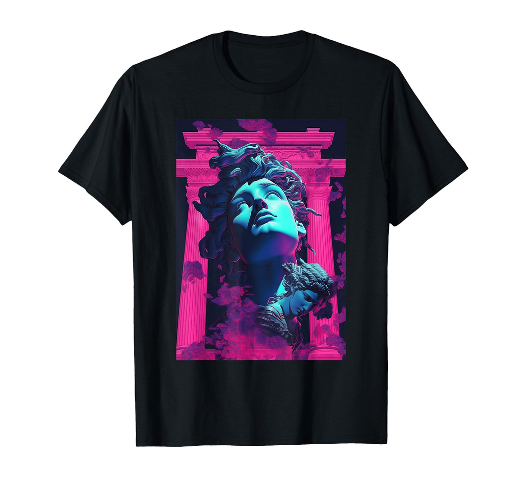 Perseus And Medusa Vaporwave T-Shirt - Fun Novelty Design Men Women - T-Shirt, Sweatshirt, Hoodie
