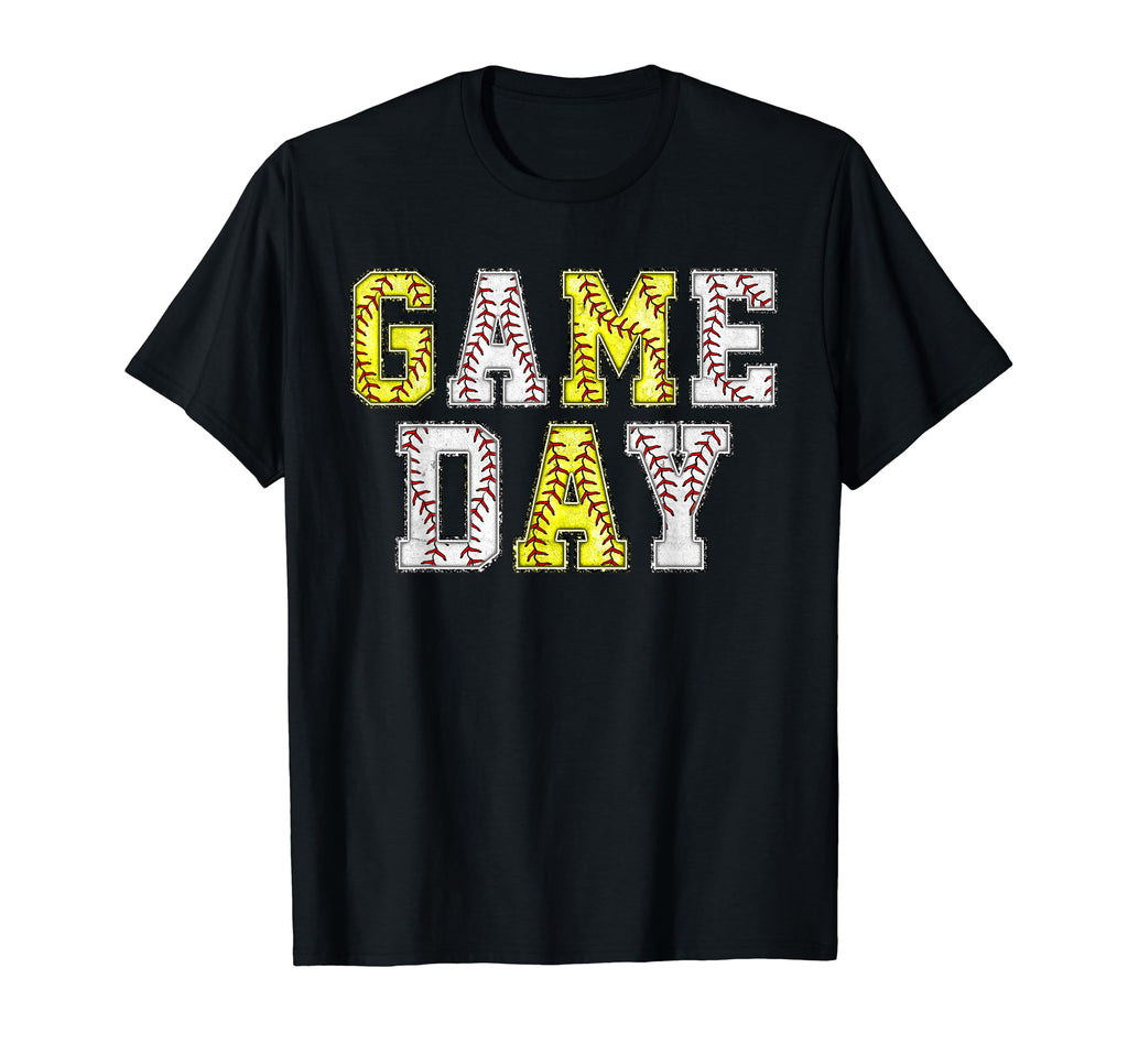 Game Day Baseball Softball Baller Lover T-Shirt - Unique Graphic Men Women - T-Shirt, Sweatshirt, Hoodie