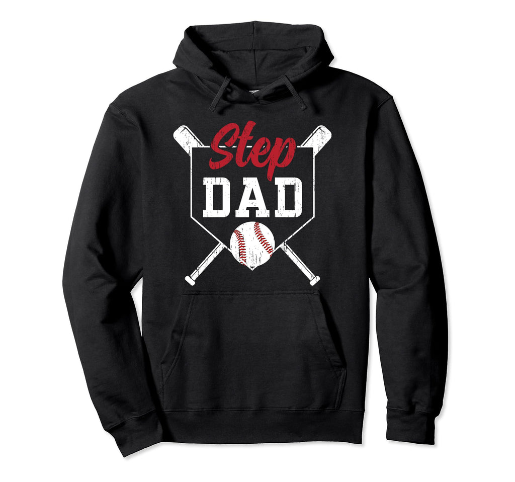 Baseball Step Dad Baseball Player Hoodie - Graphic Print for Adults - T-Shirt, Sweatshirt, Hoodie