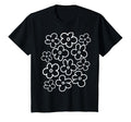 Black And White Flower Pattern T-Shirt - Aesthetic Graphic for Adults - T-Shirt, Sweatshirt, Hoodie