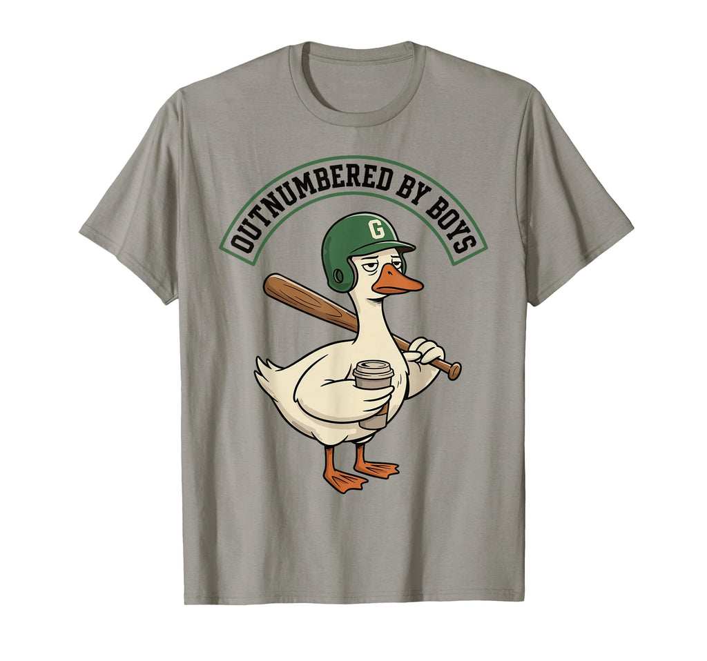 Outnumbered Mom Goose Baseball Mama T-Shirt - Unique Graphic for Adults - T-Shirt, Sweatshirt, Hoodie