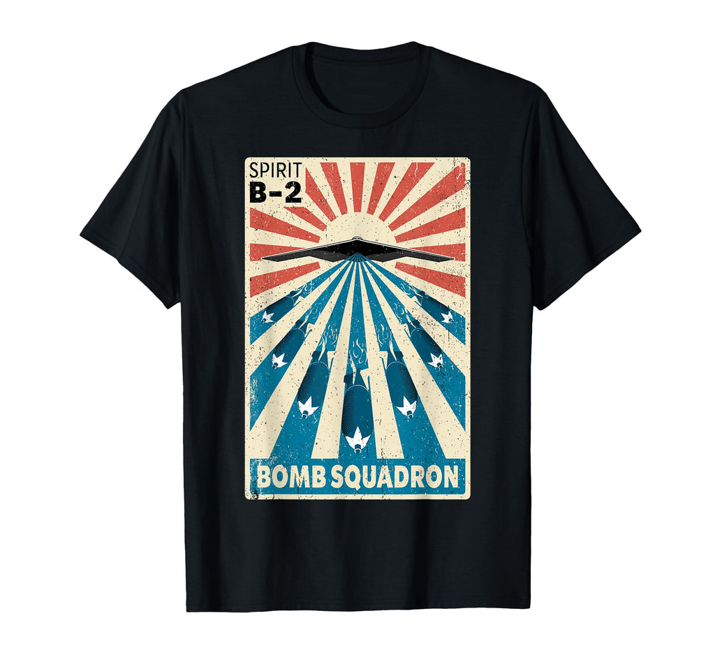 B 2 Spirit Stealth Bomber Bomb Squadron T-Shirt - Unique Graphic for Adults - T-Shirt, Sweatshirt, Hoodie