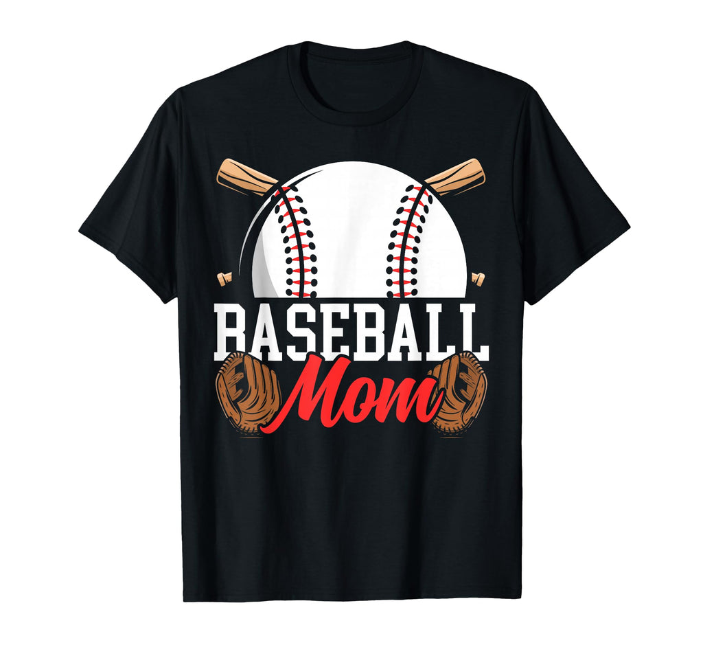 Baseball Fan Mom Mother Baseball Mom T-Shirt - Unique Graphic Men Women - T-Shirt, Sweatshirt, Hoodie