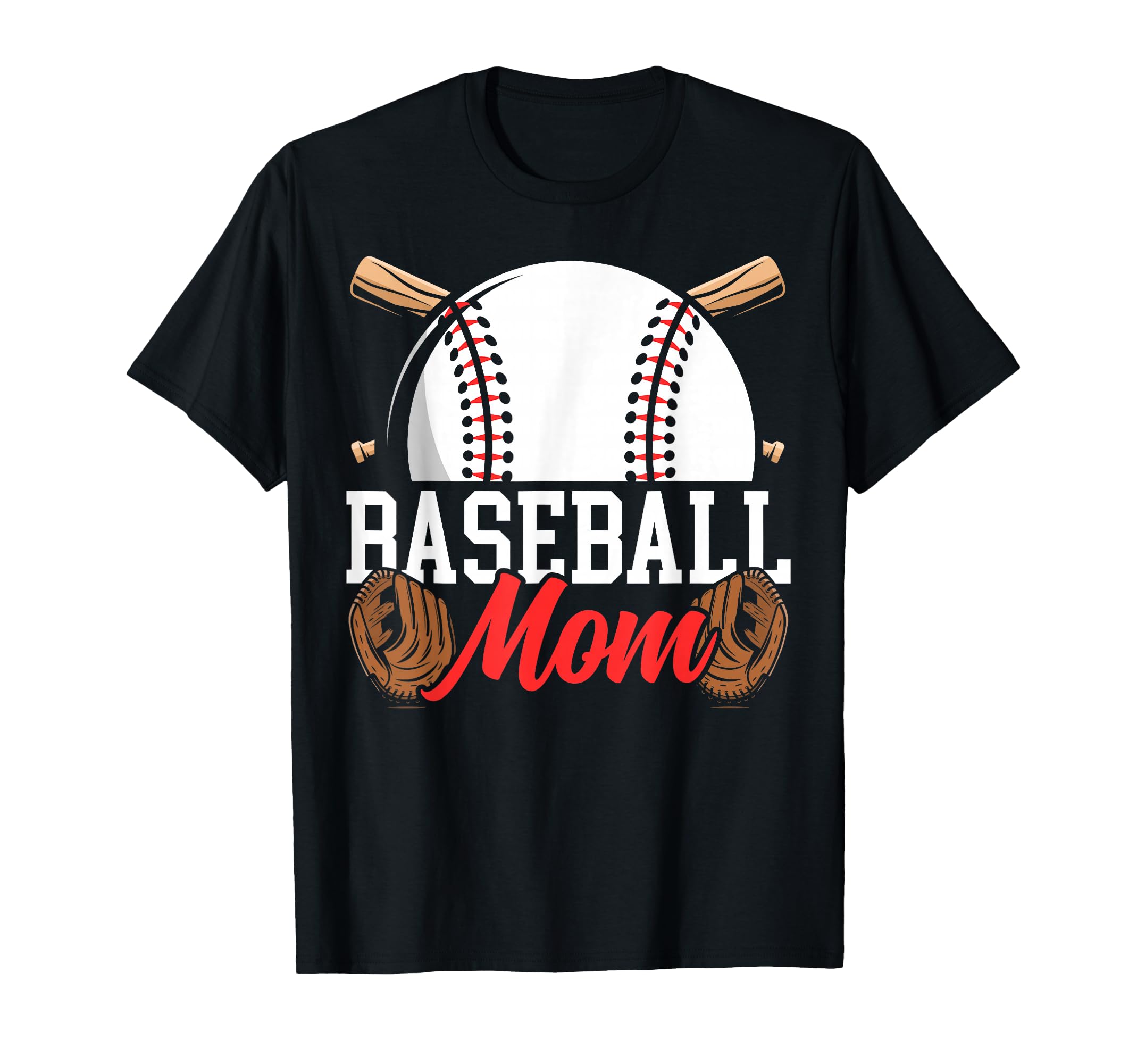 Baseball Fan Mom Mother Baseball Mom T-Shirt - Unique Graphic Men Women - T-Shirt, Sweatshirt, Hoodie