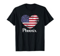 Phoenix Distressed American Flag Heart T-Shirt - Fun Novelty Design Unisex - T-Shirt, Sweatshirt, Hoodie