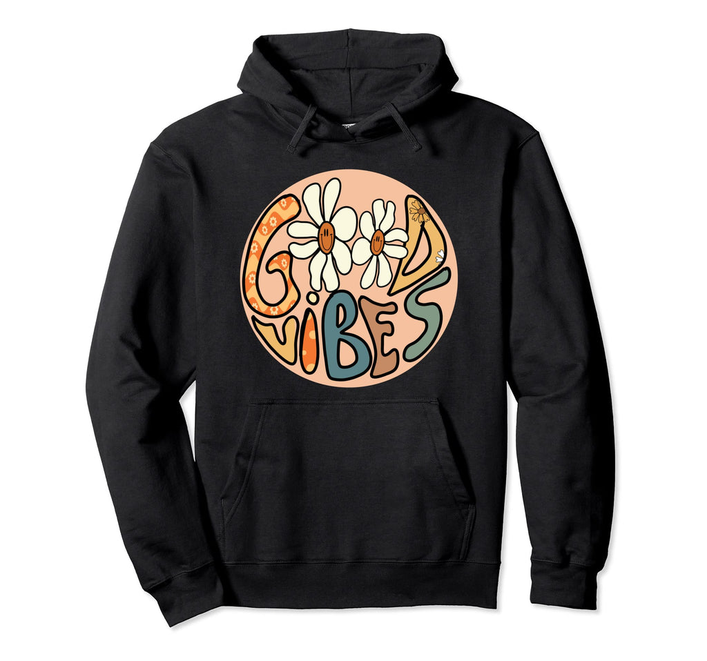 Happy Daisy Groovy Flower Power Hoodie - Graphic Print for Adults - T-Shirt, Sweatshirt, Hoodie
