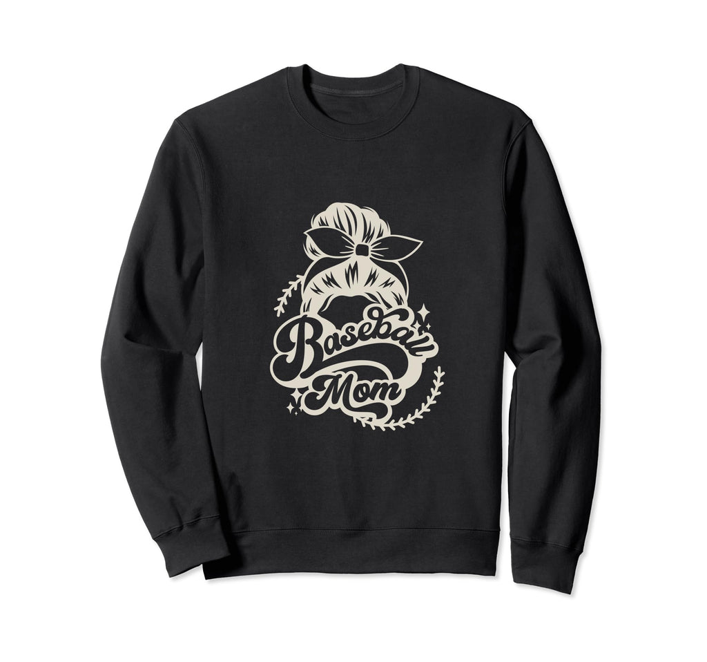 Baseball Mom Sweatshirt - Unique Graphic Men Women - T-Shirt, Sweatshirt, Hoodie