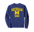 Michigan Wolverines Mom Icon Navy Sweatshirt - Unique Graphic for Adults - T-Shirt, Sweatshirt, Hoodie