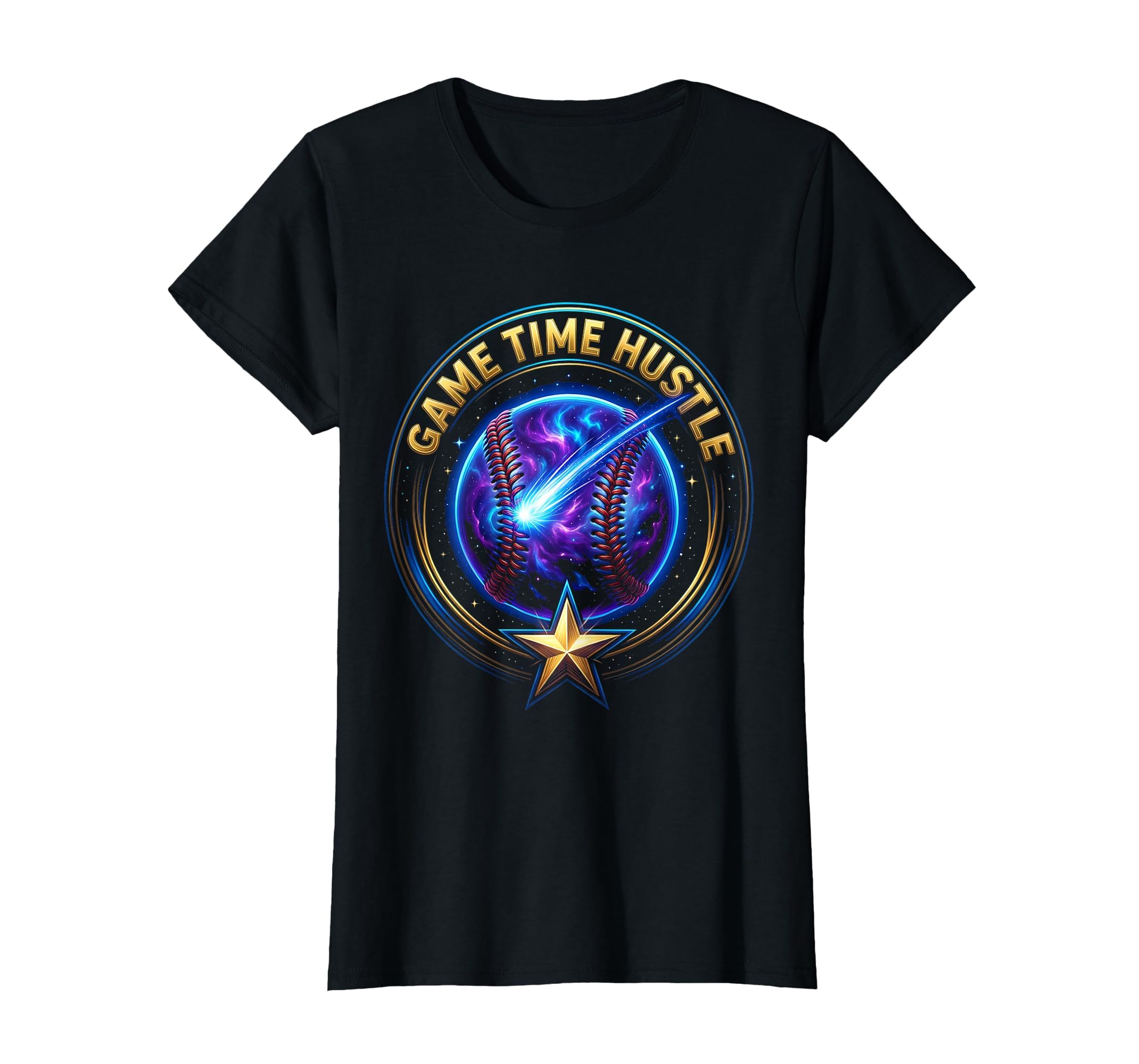 Game Time Hustle Baseball Mom T-Shirt - Graphic Print for Adults - T-Shirt, Sweatshirt, Hoodie