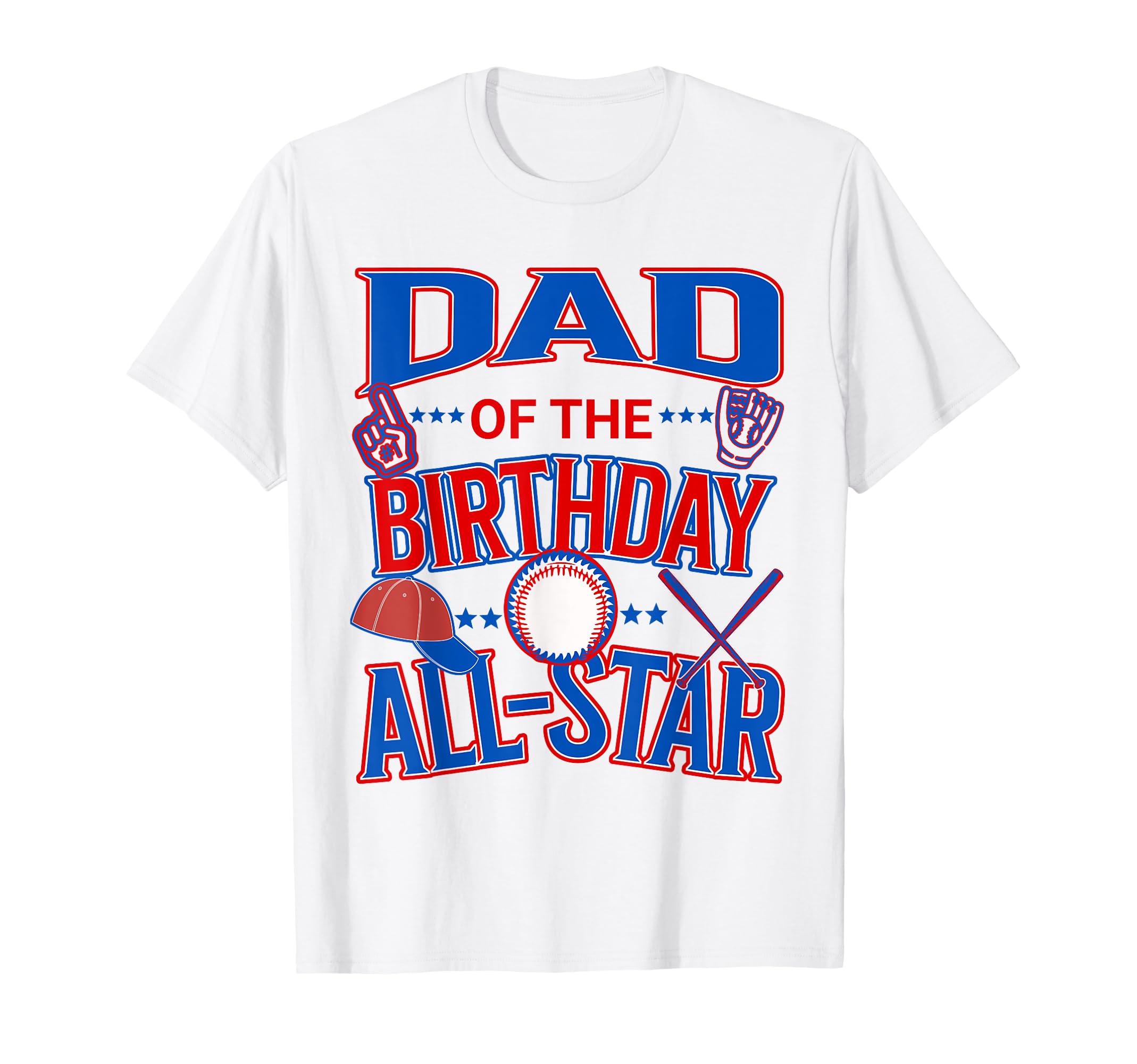 Dad All Star Birthday Baseball T-Shirt - Custom Art Print Men Women - T-Shirt, Sweatshirt, Hoodie
