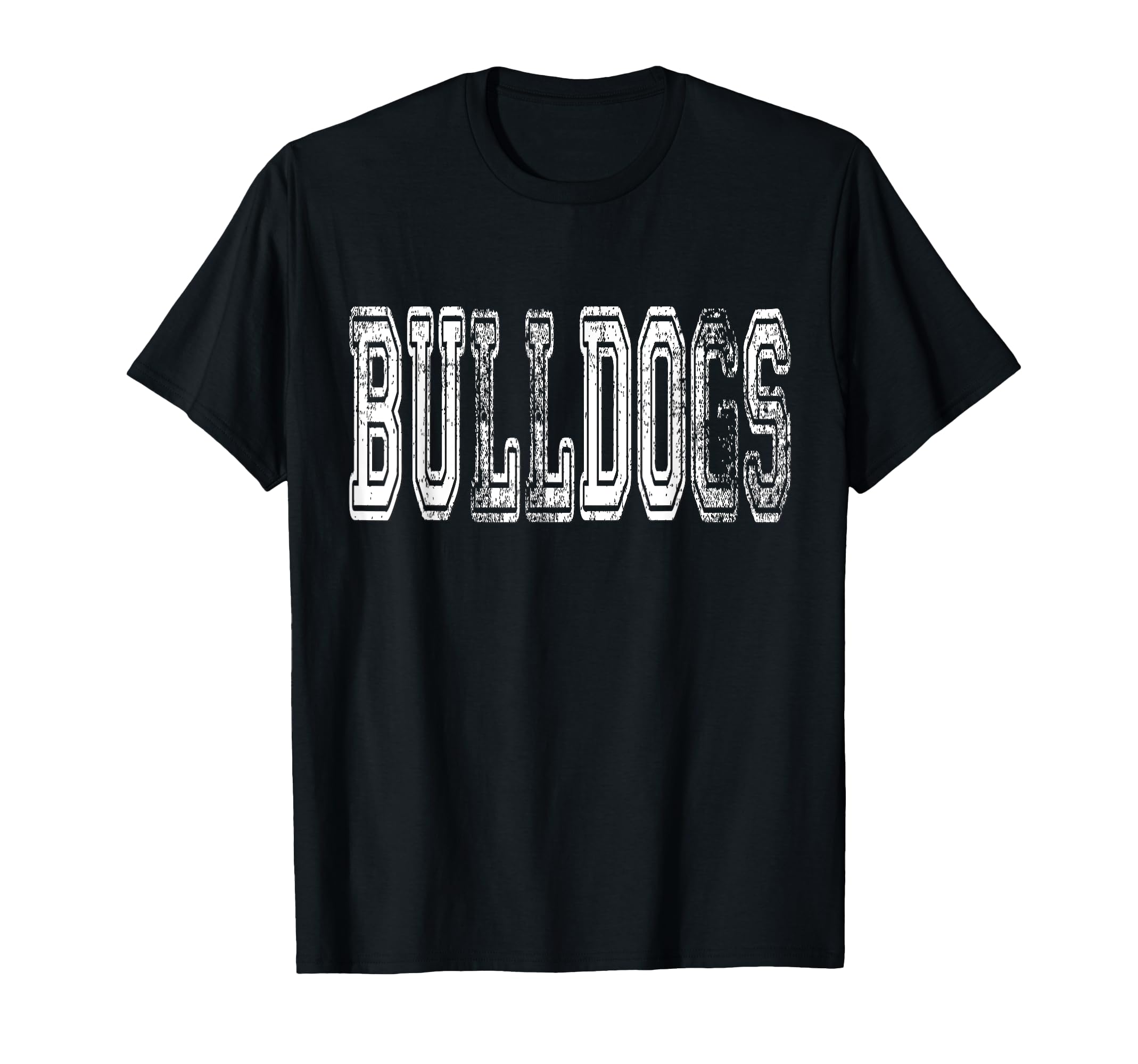 Bulldogs Mascot Distressed School T-Shirt - Aesthetic Graphic Unisex - T-Shirt, Sweatshirt, Hoodie