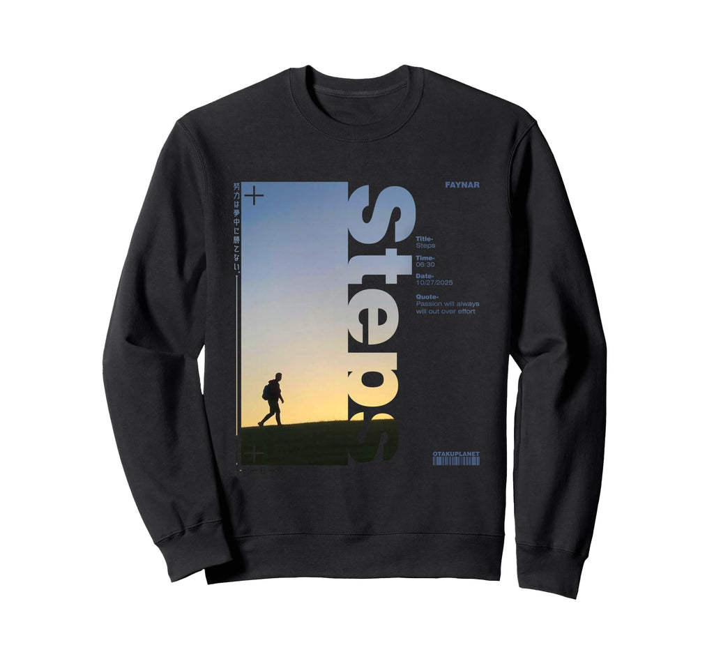 Walking Japanese Cyberpunk Sweatshirt - Custom Art Print for Adults - T-Shirt, Sweatshirt, Hoodie