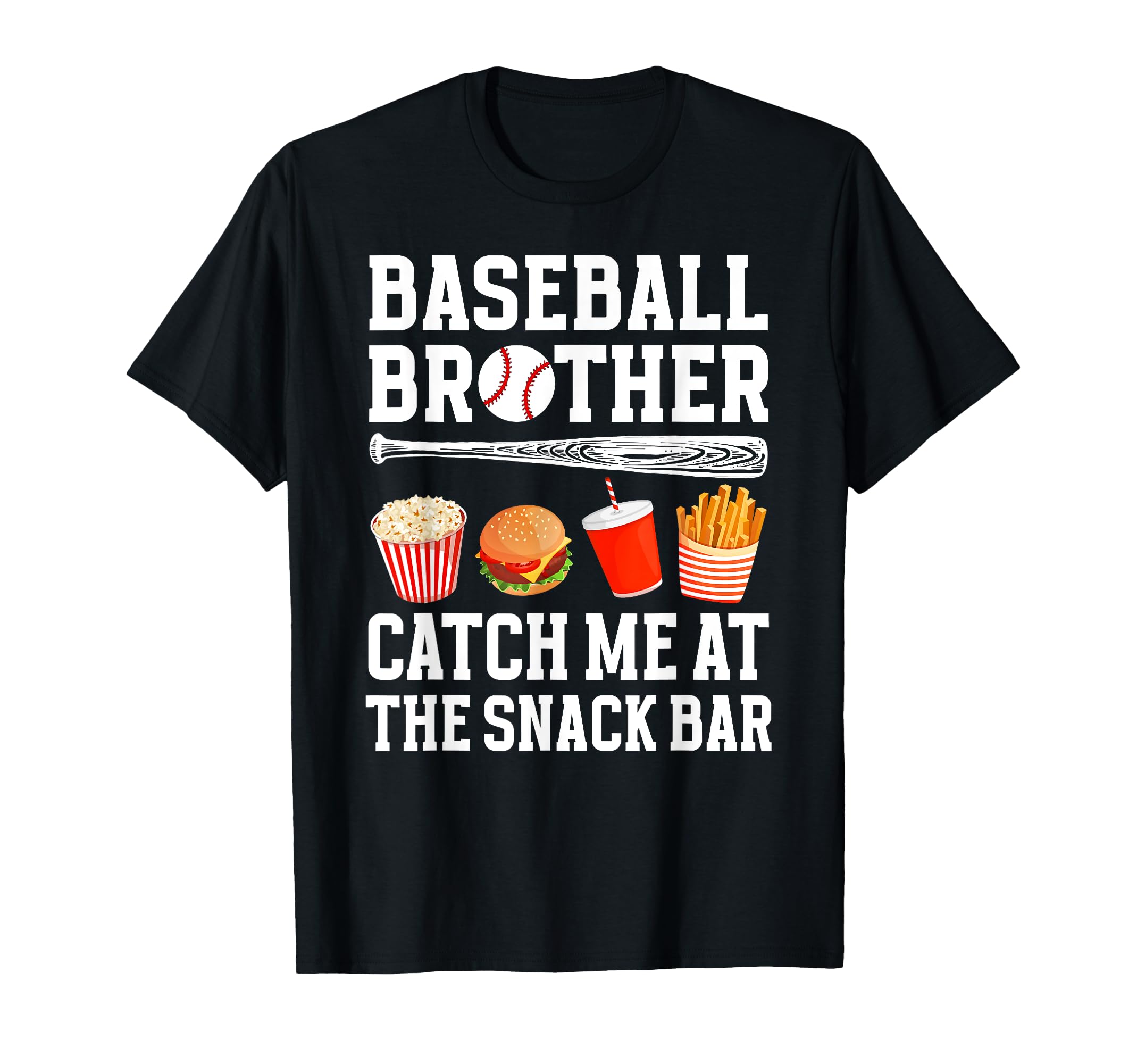 Baseball Brother Snack Bar Brother T-Shirt - Minimalist Print for Adults - T-Shirt, Sweatshirt, Hoodie