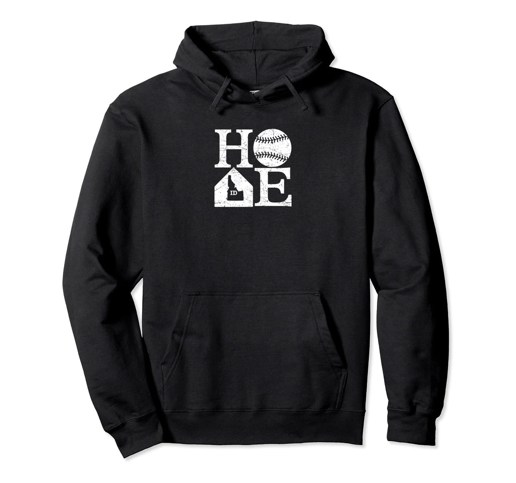 Baseball Home Idaho State Outline Baseball Hoodie - Trendy Graphic Unisex - T-Shirt, Sweatshirt, Hoodie