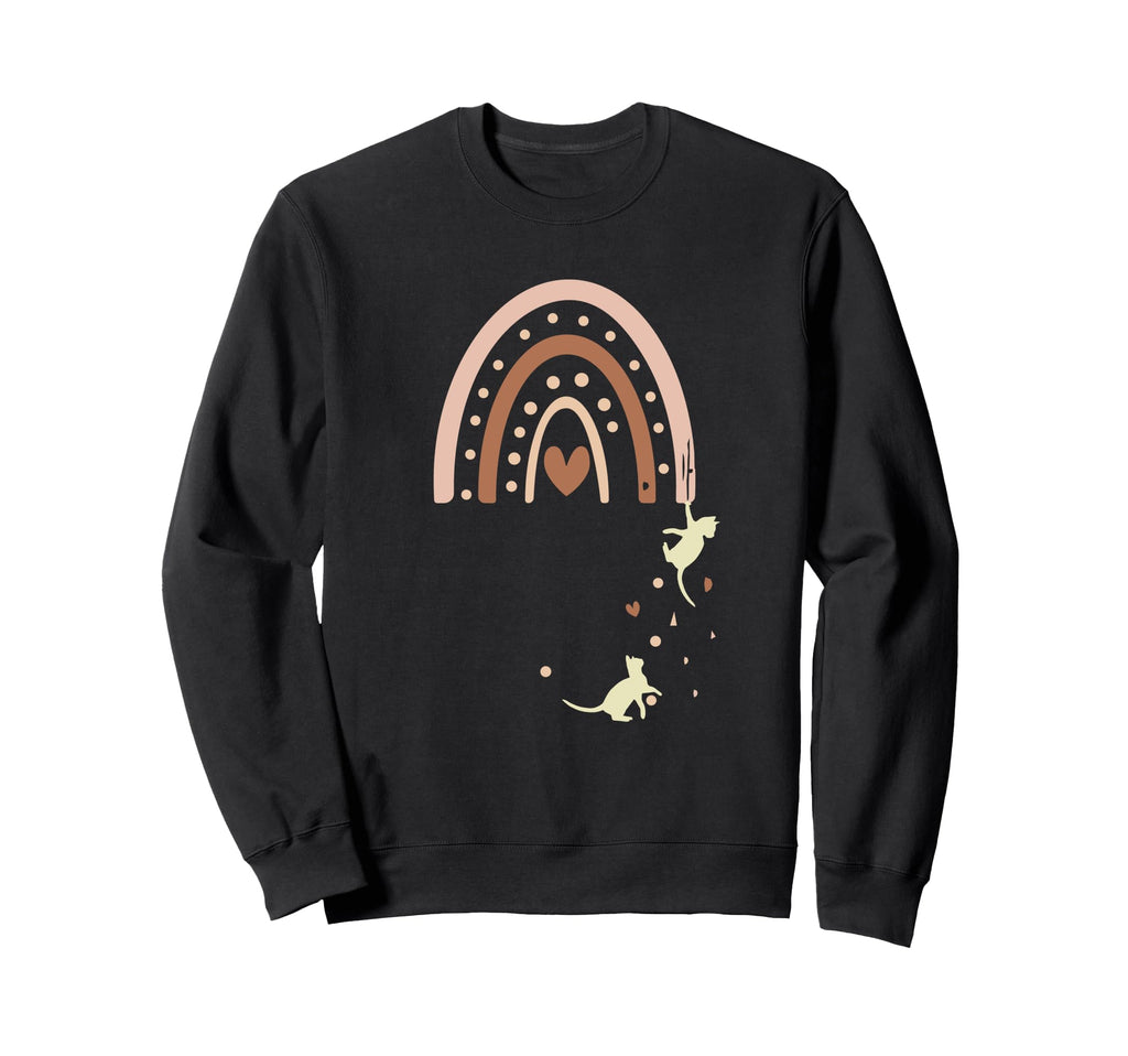 Cat Boho Rainbow Playful Kittens Hoodie - Streetwear Style Unisex - T-Shirt, Sweatshirt, Hoodie