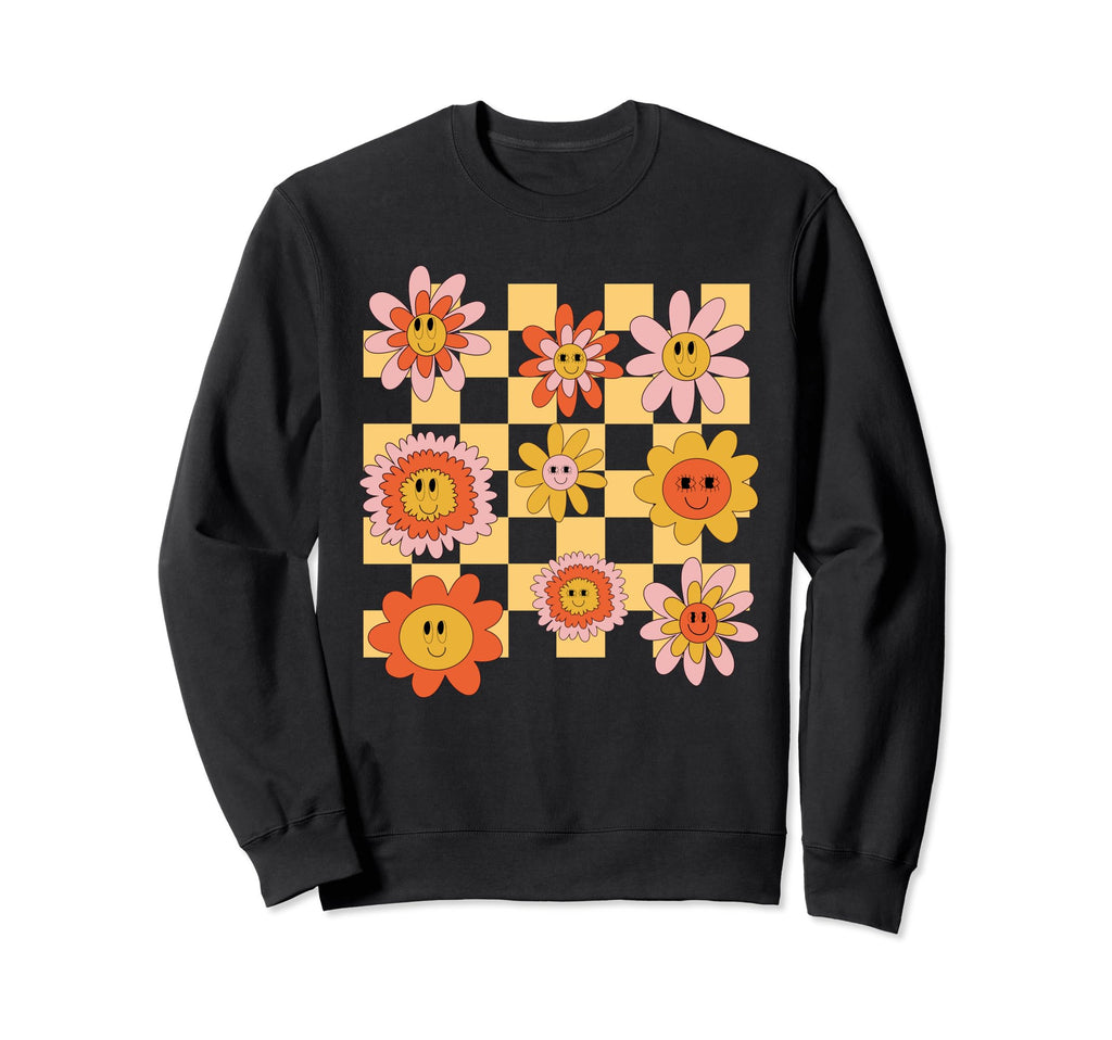 Groovy Flowers Tie Dye Power 60S Sweatshirt - Aesthetic Graphic for Adults - T-Shirt, Sweatshirt, Hoodie