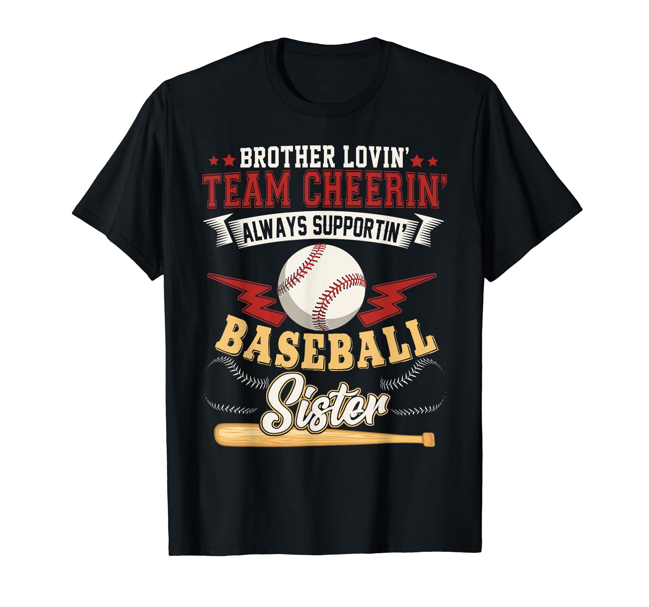 Baseball Sister Brother Loving Team T-Shirt - Custom Art Print Unisex - T-Shirt, Sweatshirt, Hoodie