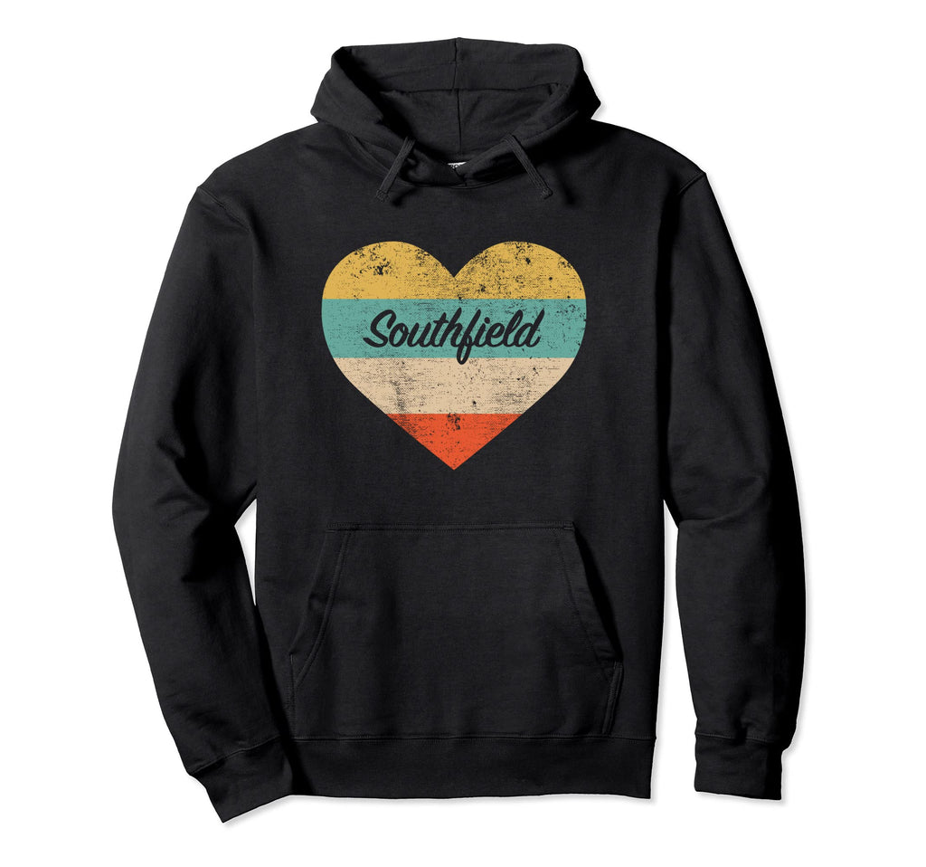 I Love Southfield Michigan Distressed Hoodie - Novelty Apparel Unisex - T-Shirt, Sweatshirt, Hoodie
